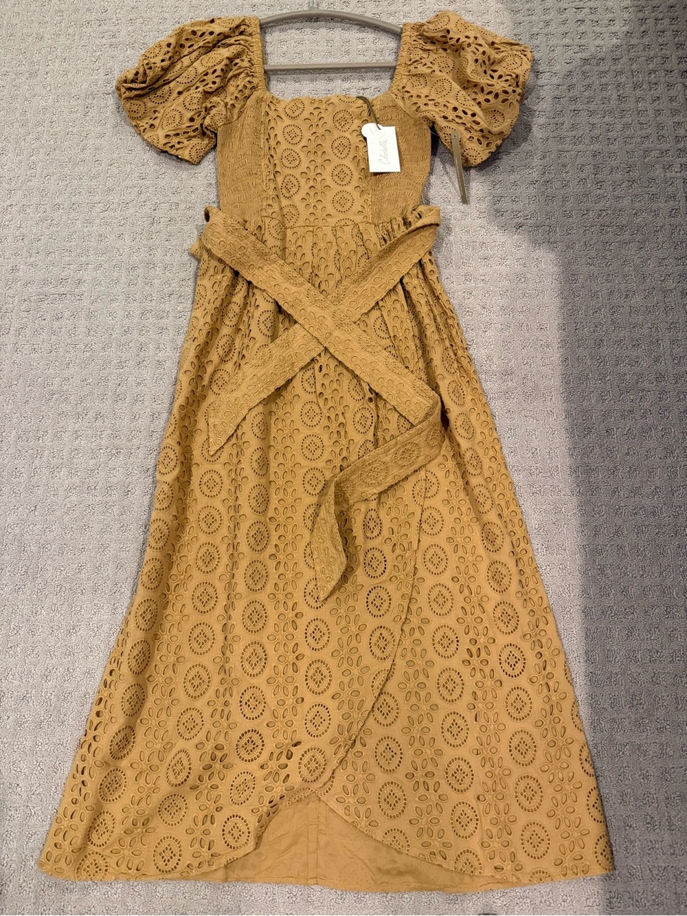 NWT Cleobella Seraphina Midi Dress COLOR: wheat